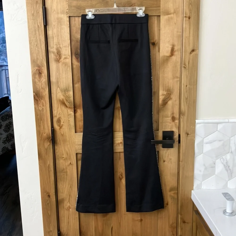 Crystal embellished black tuxedo pants - Picture 4 of 7